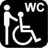 Icon Toiletten für Rollstuhlfahrer eingeschränkt zugänglich